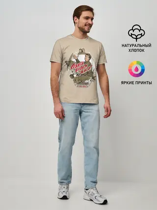 Мужская базовая футболка / РЕБЯТА, БУДЕМ ЖИТЬ!