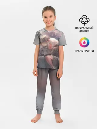 Детская пижама с брюками / Ноль два и Хиро вместе