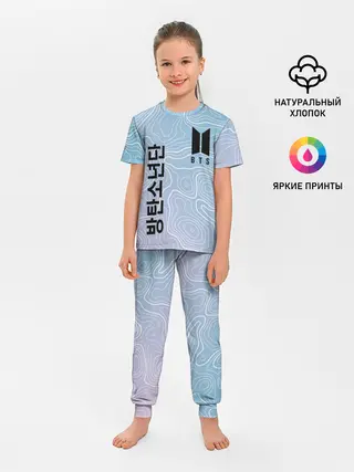 Детская пижама с брюками / BTS / БТС.
