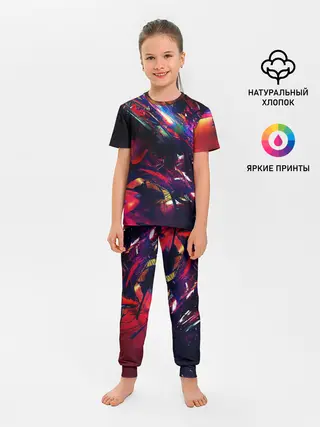 Детская пижама с брюками / DIGITAL STRIPES