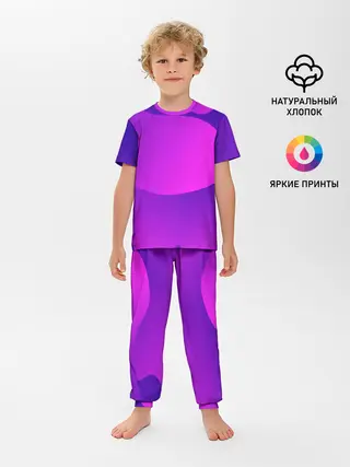 Детская пижама с брюками / НЕОНОВАЯ ГЕОМЕТРИЯ