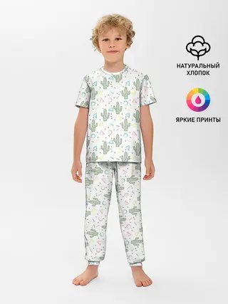 Детская пижама с брюками / Кактусы
