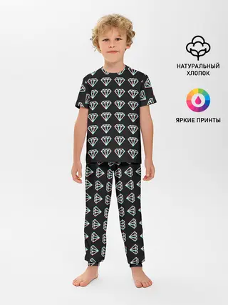 Детская пижама с брюками / Diamonds Glitch