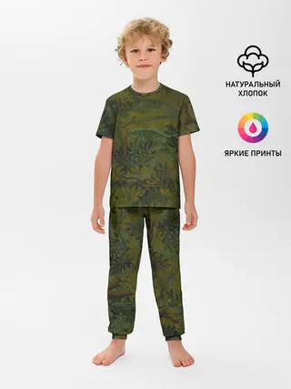 Детская пижама с брюками / Зеркальный лес