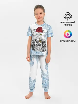 Детская пижама с брюками / Кот Моряк