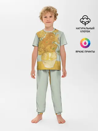 Детская пижама с брюками / Подсолнухи
