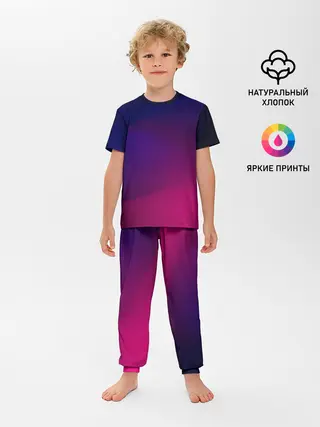 Детская пижама с брюками / Abstract simple colors