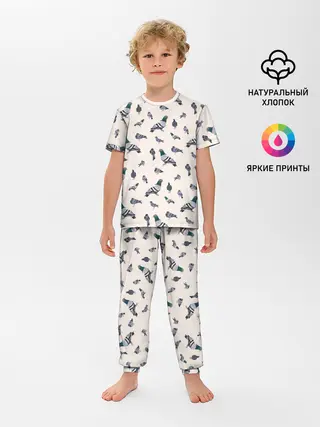 Детская пижама с брюками / Голуби