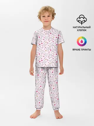 Детская пижама с брюками / Зайчики