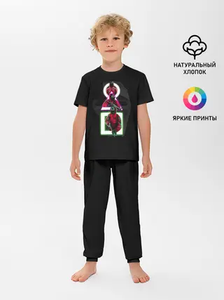 Детская пижама с брюками / ИГРА В КАЛЬМАРА | ПЕРСОНАЖИ В МАСКАХ