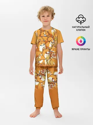 Детская пижама с брюками / Корги