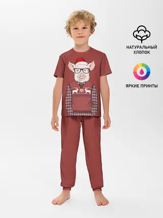 Детская пижама с брюками / New Year Pig