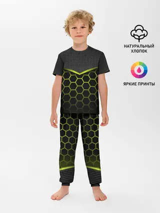 Детская пижама с брюками / 3D СОТЫ / ОБЪЕМНАЯ БРОНЯ