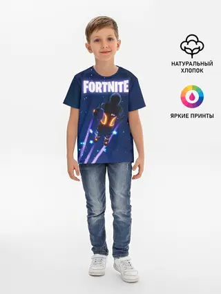 Детская базовая футболка / Dark Voyager Fortnite
