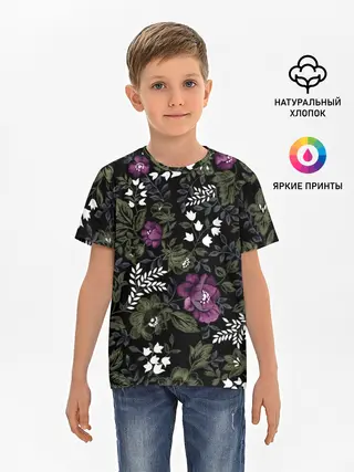 Детская базовая футболка / Цветы