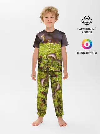 Детская пижама с брюками / Мох