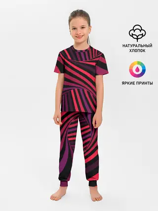 Детская пижама с брюками / Оптическая иллюзия