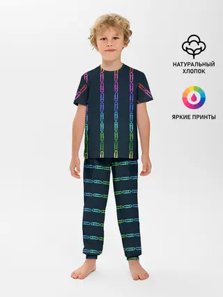 Детская пижама с брюками / скрепки