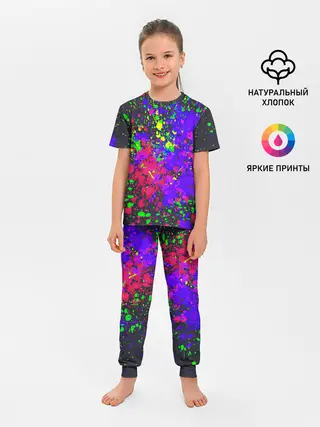 Детская пижама с брюками / КИСЛОТНЫЕ БРЫЗГИ