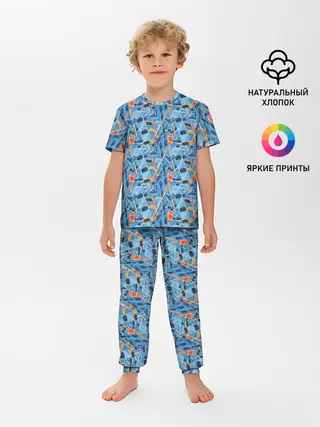 Детская пижама с брюками / Зимние виды спорта