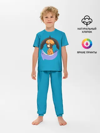 Детская пижама с брюками / Мэй с дельфином