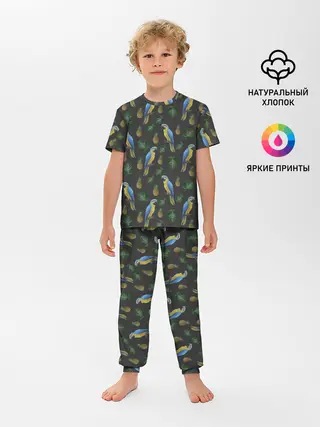 Детская пижама с брюками / Попугай Ара