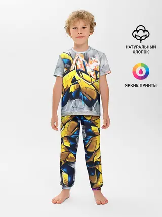 Детская пижама с брюками / Street art