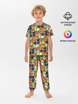 Детская пижама с брюками / Папуги
