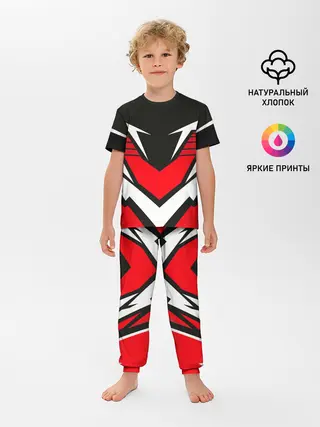 Детская пижама с брюками / Sports geometry 4