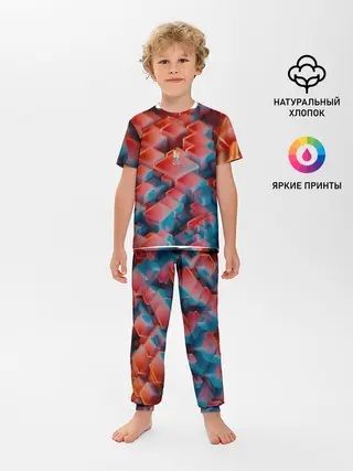 Детская пижама с брюками / Неоновая пара