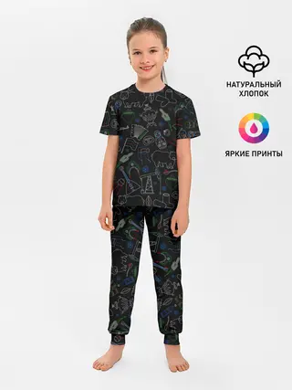 Детская пижама с брюками / Русский орнамент