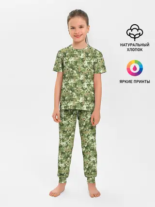 Детская пижама с брюками / Лягушки