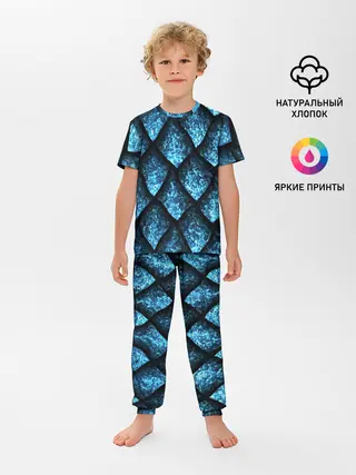 Детская пижама с брюками / Чешуя ледяного дракона