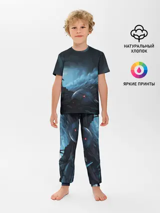 Детская пижама с брюками / Космонавт