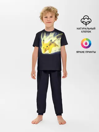 Детская пижама с брюками / Pikachu Pika Pika
