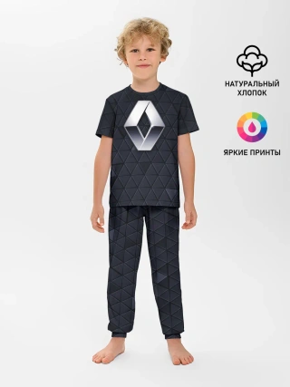 Детская пижама с брюками / RENAULT РЕНО 3Д ГЕОМЕТРИЯ 3D