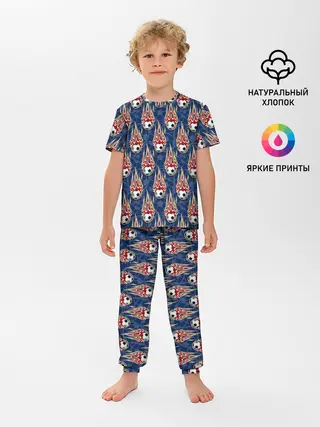 Детская пижама с брюками / Футбольные Мячи