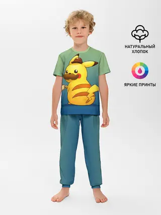 Детская пижама с брюками / Детектив Пикачу