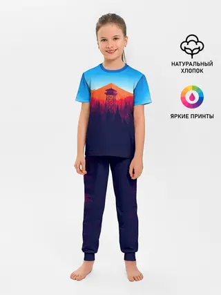 Детская пижама с брюками / Одинокая вышка