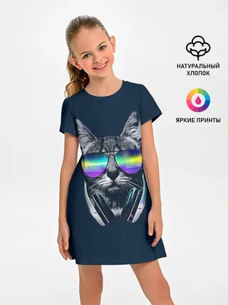 Детское платье / Кот в Наушниках