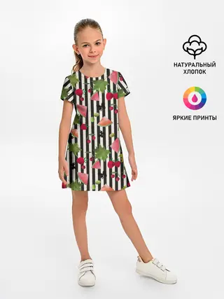 Детское платье / Ягодно-арбузный микс