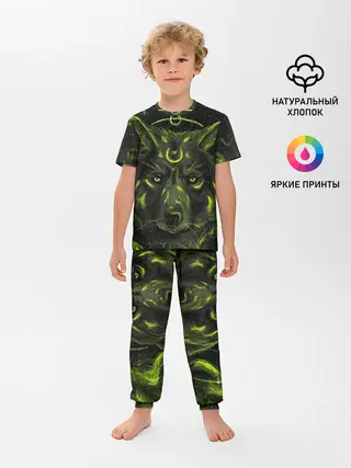 Детская пижама с брюками / Эзотерический Волк