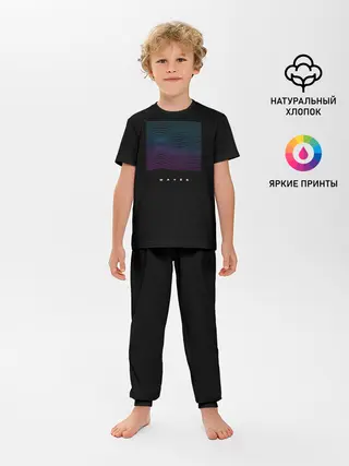 Детская пижама с брюками / Волны vaporwave