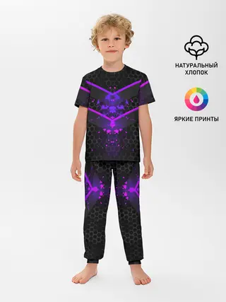 Детская пижама с брюками / Ултрофиолеовый угол 3D