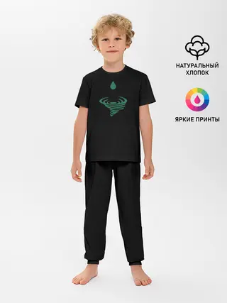 Детская пижама с брюками / Зеленый ураган