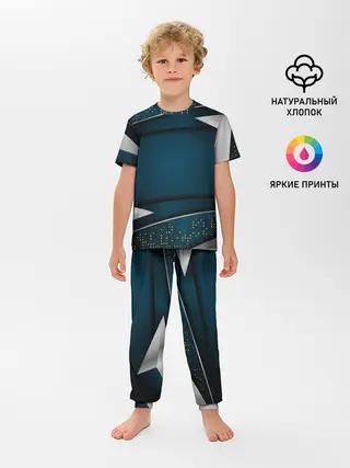 Детская пижама с брюками / 3D luxury sport style Золото