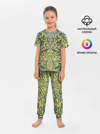 Детская пижама с брюками / УЗОР , ФУТУРИЗМ,