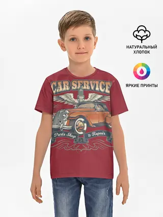 Детская базовая футболка / CAR SERVICE