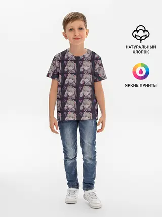 Детская базовая футболка / Кирари Момобами Неко