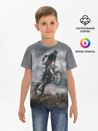 Детская базовая футболка / МОТОКРОСС КТМ | MOTOCROSS KTM